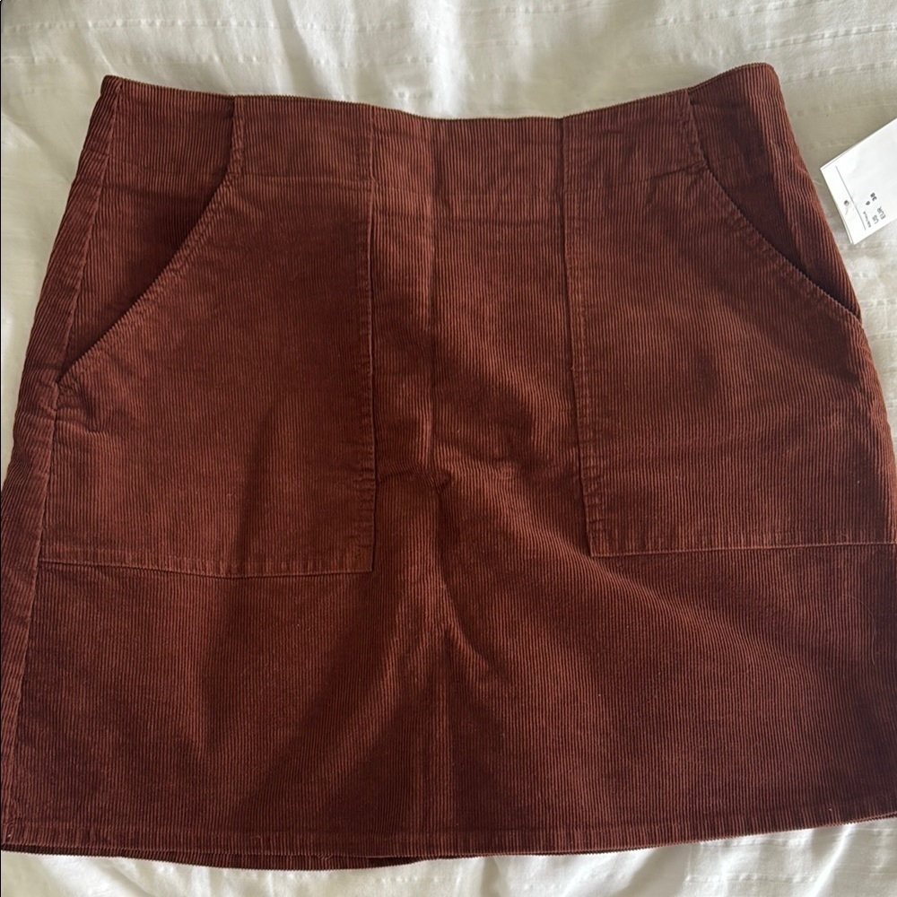 H&M Red A-Line Mini Skirt for Work